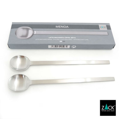 ZACK 20596 MENOA ドイツZACK社製モダンデザインのラテマキアートスプーン 18.7cm HL [在庫有り] H2-890