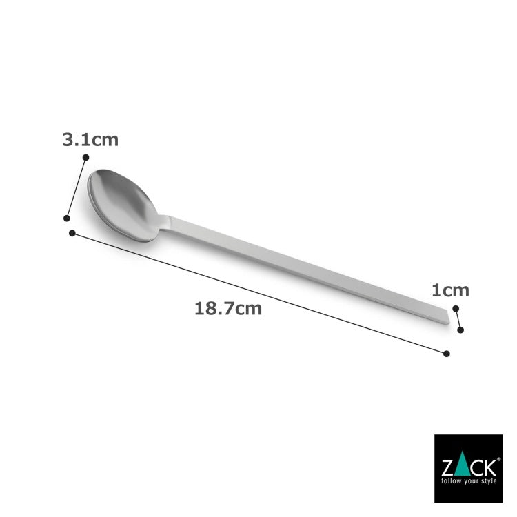 ZACK 20596 MENOA ドイツZACK社製モダンデザインのラテマキアートスプーン 18.7cm HL [在庫有り] H2-890