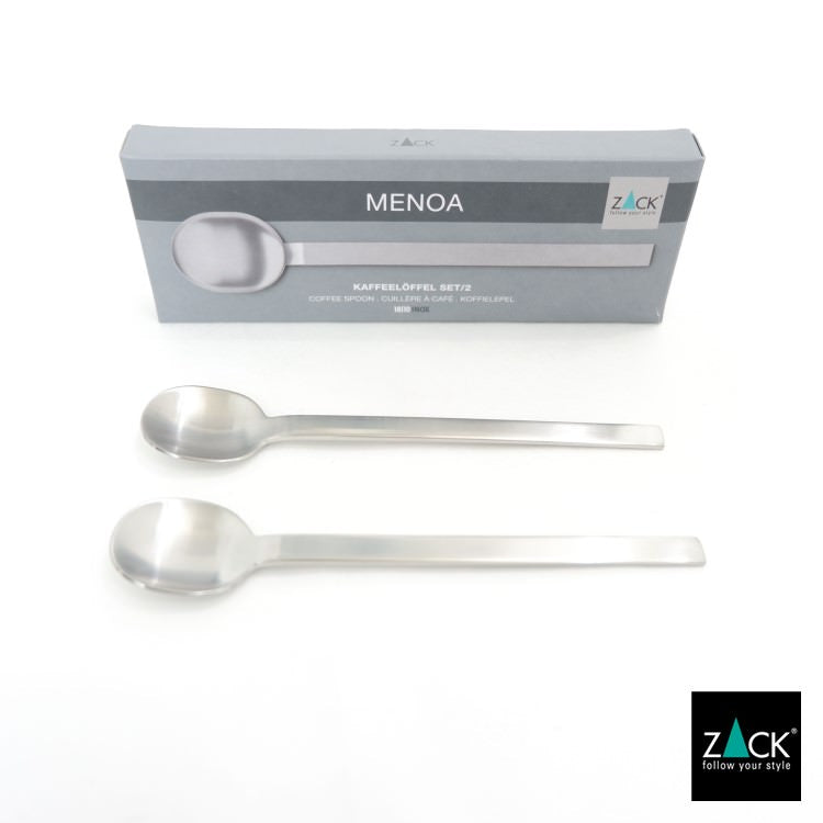 ZACK 20597 MENOA ドイツZACK社製モダンデザインのコーヒースプーン 13.4cm HL [在庫有り] H2-1224