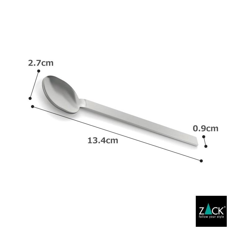 ZACK 20597 MENOA ドイツZACK社製モダンデザインのコーヒースプーン 13.4cm HL [在庫有り] H2-1224