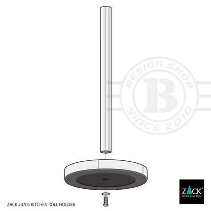 ZACK 20705 CUNA ドイツZACK社製モダンデザインのキッチンペーパーホルダー HL [お取寄せ]