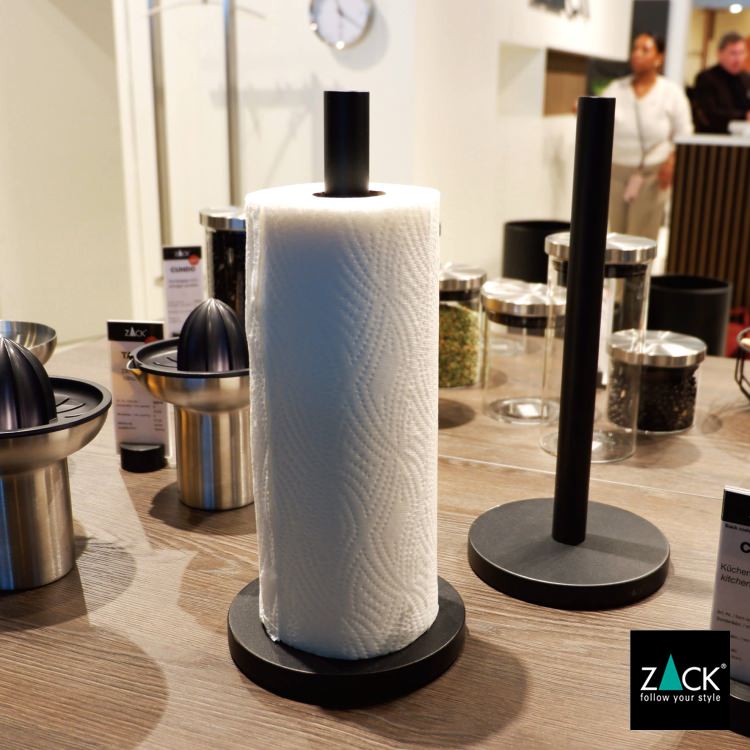 ZACK 20706 CUNA ドイツZACK社製モダンデザインのキッチンペーパーホルダー マットブラック [お取寄せ]