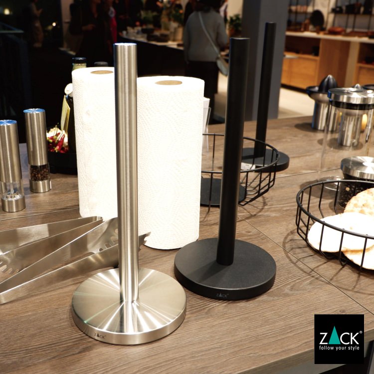ZACK 20706 CUNA ドイツZACK社製モダンデザインのキッチンペーパーホルダー マットブラック [お取寄せ]