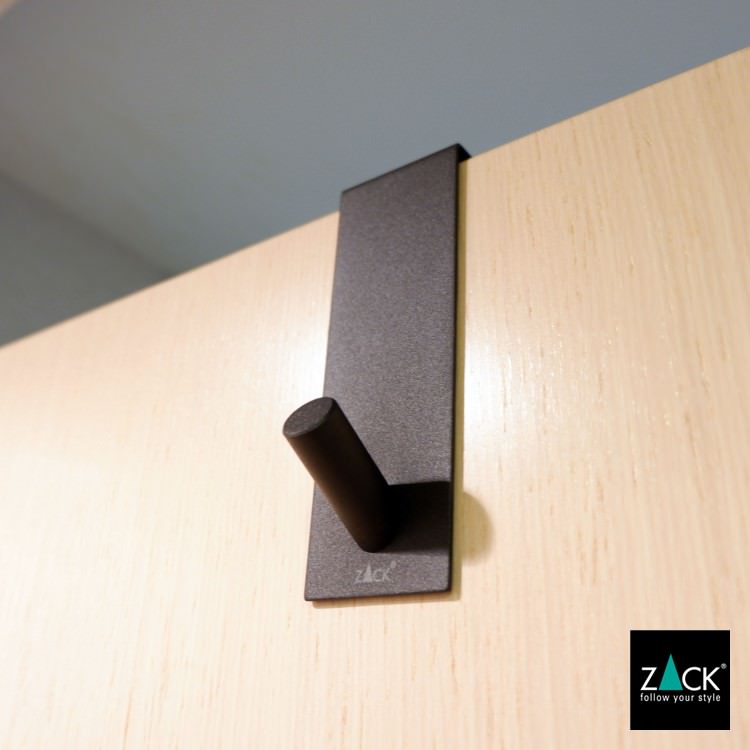 ZACK 20737 EXIT ドイツZACK社製モダンデザインのドアフック マットブラック ドア幅19mm用 [在庫有り]
