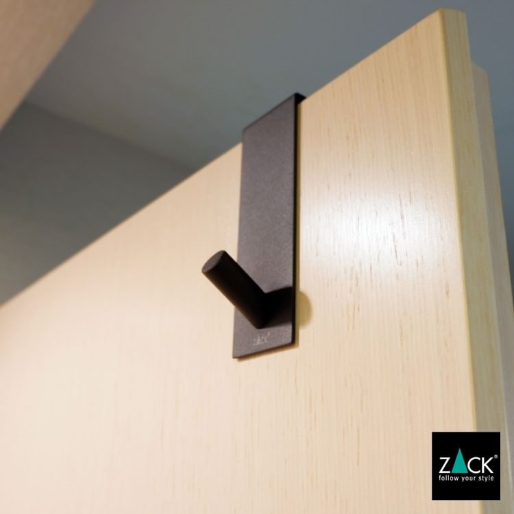 ZACK 20737 EXIT ドイツZACK社製モダンデザインのドアフック マットブラック ドア幅19mm用 [在庫有り]