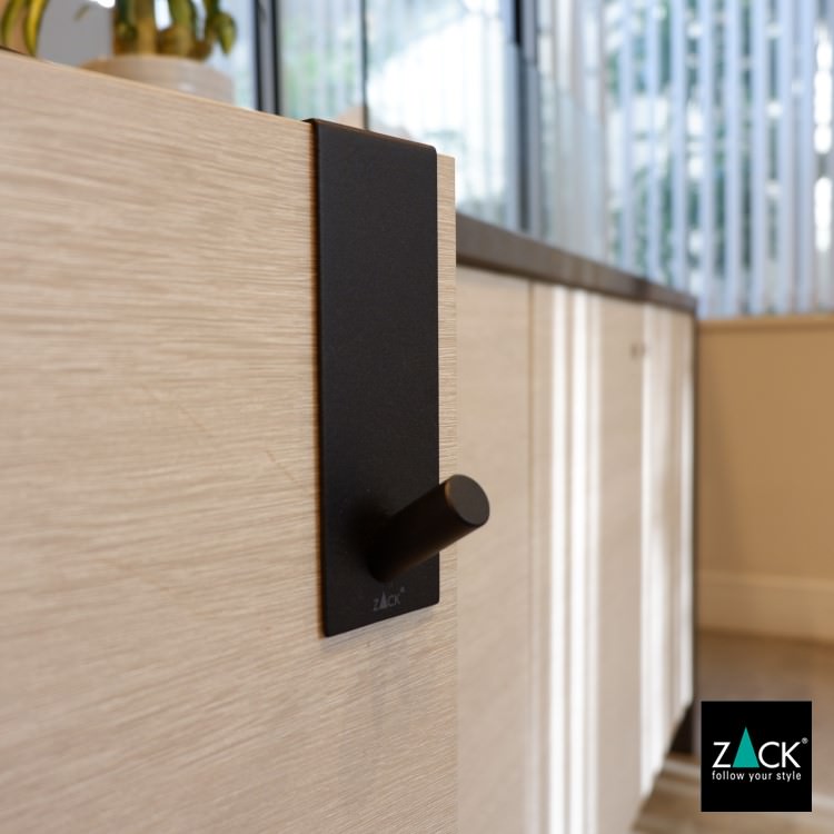ZACK 20737 EXIT ドイツZACK社製モダンデザインのドアフック マットブラック ドア幅19mm用 [在庫有り]