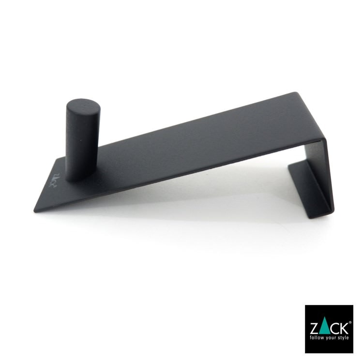 ZACK 20738 EXIT ドイツZACK社製モダンデザインのドアフック マットブラック ドア幅41mm用 [在庫有り]H1