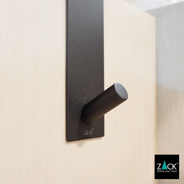 ZACK 20738 EXIT ドイツZACK社製モダンデザインのドアフック マットブラック ドア幅41mm用 [在庫有り]H1