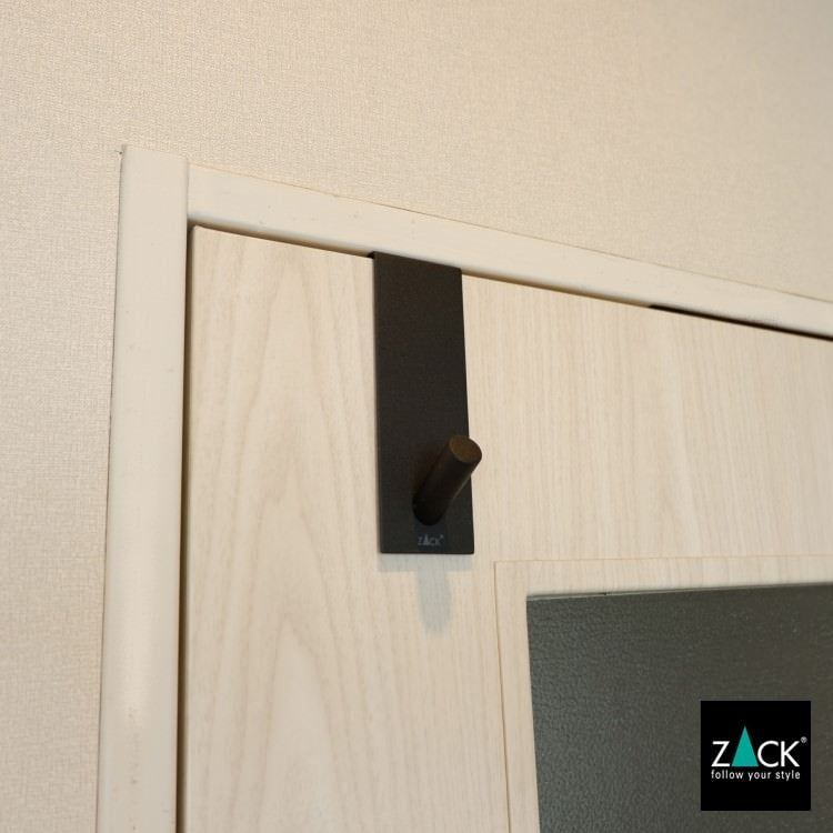 ZACK 20738 EXIT ドイツZACK社製モダンデザインのドアフック マットブラック ドア幅41mm用 [在庫有り]H1