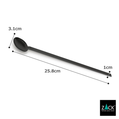 ZACK 20850 MENOA ドイツZACK社製モダンデザインのバースプーン マットブラック 25.8cm [在庫有り]
