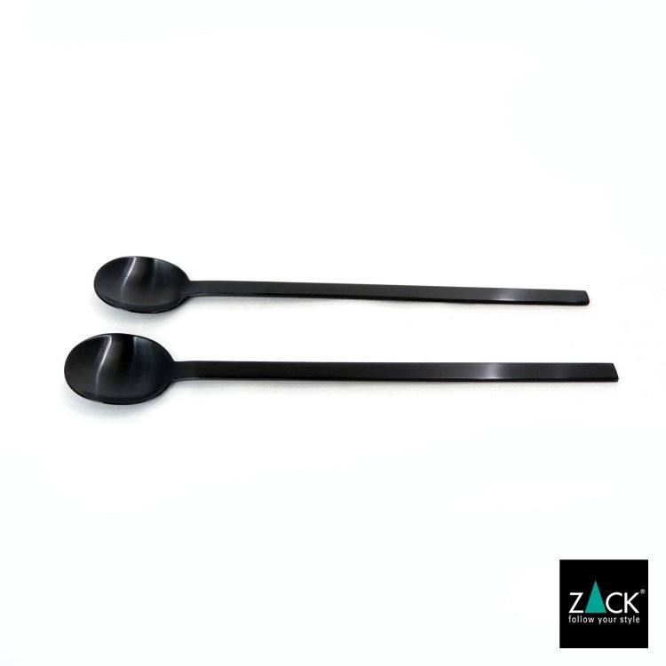 ZACK 20851 MENOA ドイツZACK社製モダンデザインのラテマキアートスプーン マットブラック 18.7cm [在庫有り] H1