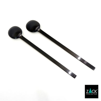 ZACK 20851 MENOA ドイツZACK社製モダンデザインのラテマキアートスプーン マットブラック 18.7cm [在庫有り] H1