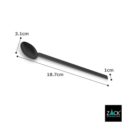 ZACK 20851 MENOA ドイツZACK社製モダンデザインのラテマキアートスプーン マットブラック 18.7cm [在庫有り] H1