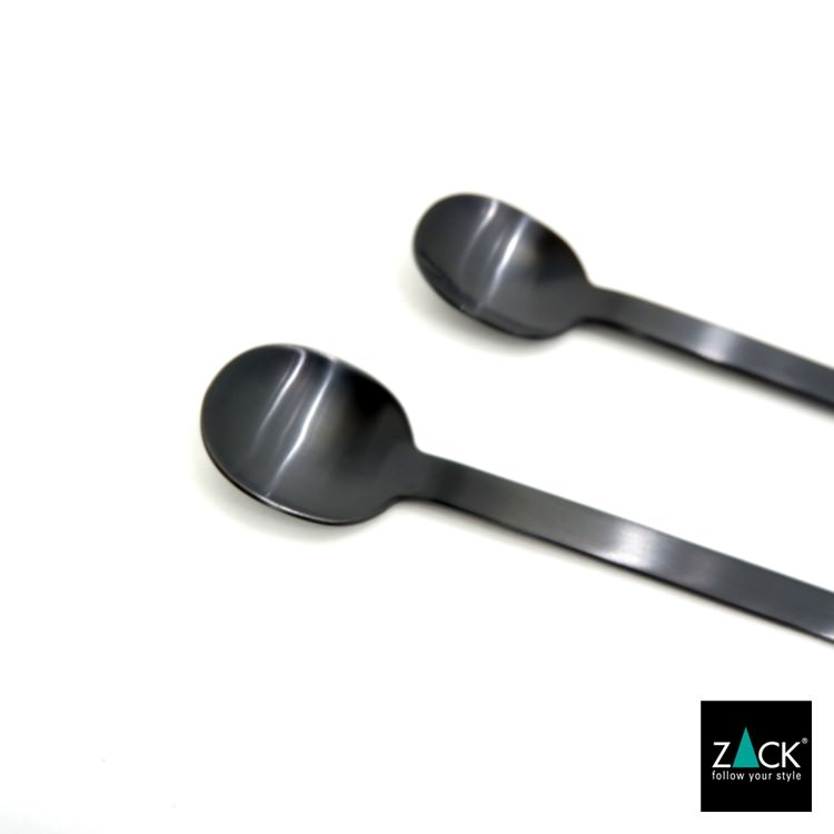 ZACK 20852 MENOA ドイツZACK社製モダンデザインのコーヒースプーン マットブラック 13.4cm [在庫有り] H1
