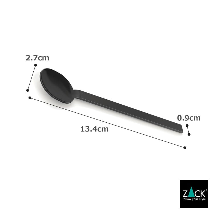 ZACK 20852 MENOA ドイツZACK社製モダンデザインのコーヒースプーン マットブラック 13.4cm [在庫有り] H1
