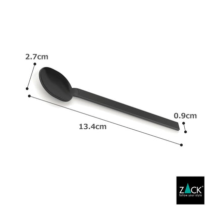 ZACK 20852 MENOA ドイツZACK社製モダンデザインのコーヒースプーン マットブラック 13.4cm [在庫有り] H1