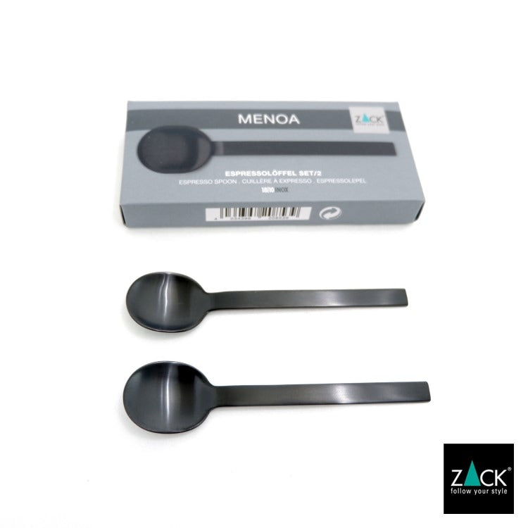 ZACK 20853 MENOA ドイツZACK社製モダンデザインのエスプレッソスプーン マットブラック 10.6cm [在庫有り]H1