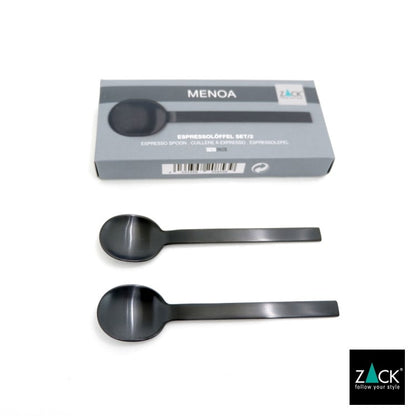 ZACK 20853 MENOA ドイツZACK社製モダンデザインのエスプレッソスプーン マットブラック 10.6cm [在庫有り]H1