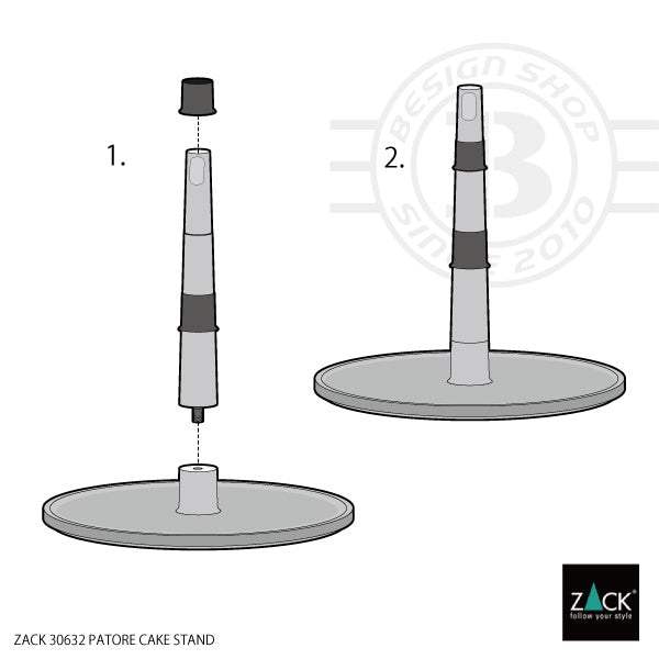 ZACK 30632 PATORE ドイツZACK社製モダンデザインのケーキスタンド MP [在庫有り]