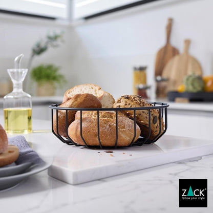 ZACK 30670 ABASSO ドイツZACK社製モダンデザインのブレッドバスケット マットブラック [在庫有り]