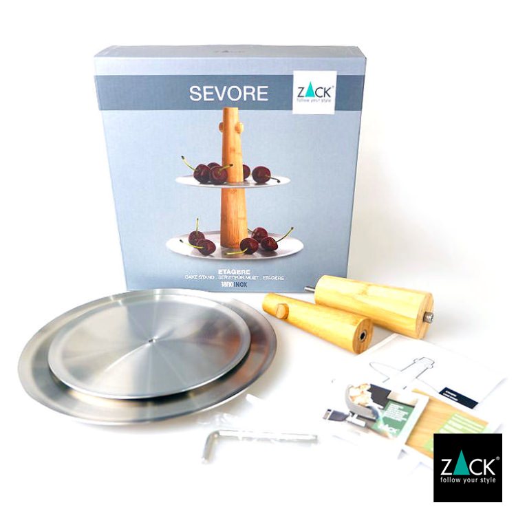 ZACK 30739 SEVORE ドイツZACK社製モダンデザインのケーキ/フルーツスタンド HL [在庫有り]H2-393