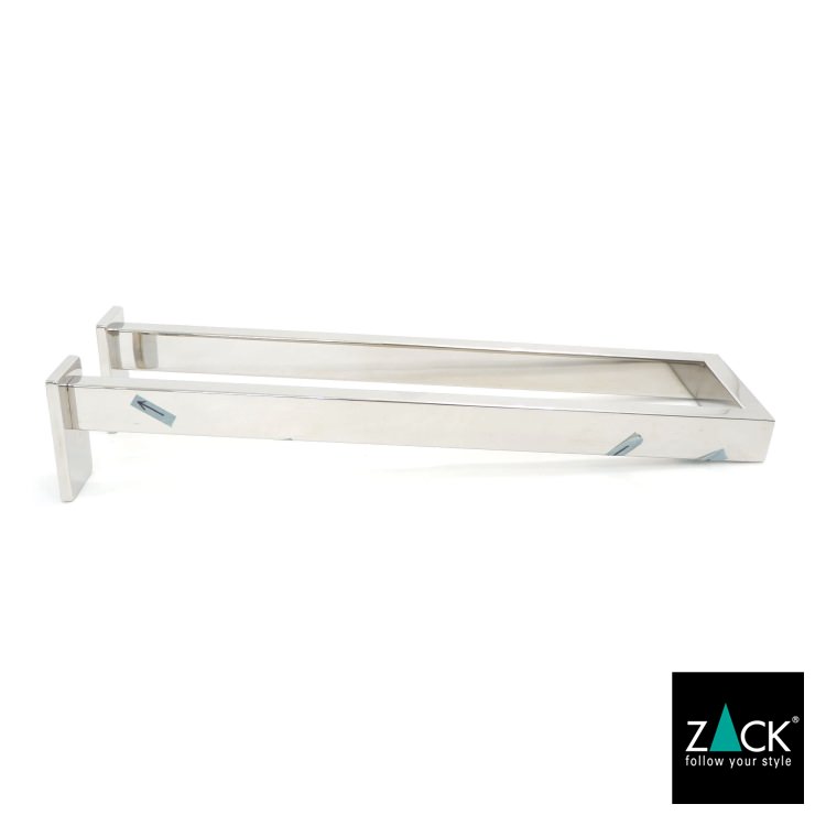 [サンプル品] ZACK 40002 LINEA ドイツZACK社製モダンデザインのダブルタオルホルダー 壁付けタイプ DIY [在庫有り]