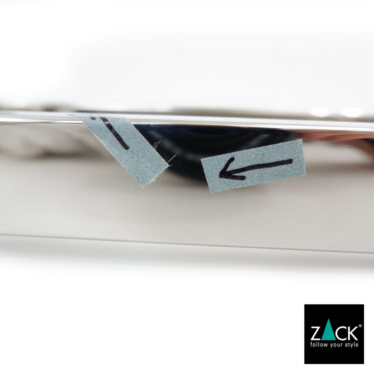 [サンプル品] ZACK 40002 LINEA ドイツZACK社製モダンデザインのダブルタオルホルダー 壁付けタイプ DIY [在庫有り]