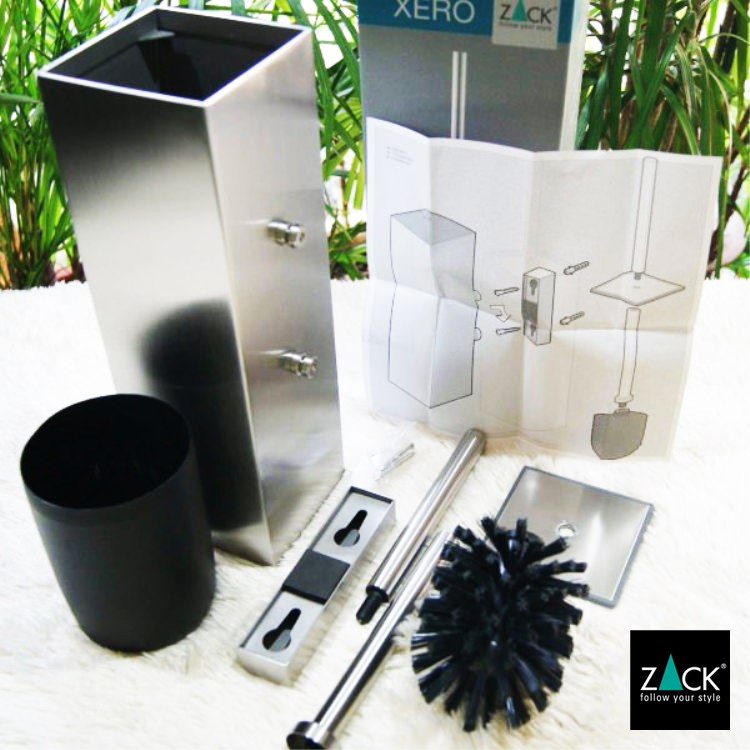 ZACK 40018 XERO ドイツZACK社製モダンデザインのトイレブラシセット 壁付けタイプ DIY HL [在庫有り]H1
