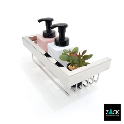 ZACK 40023 LINEA ドイツZACK社製モダンデザインのシャワーバスケット 壁付けタイプ DIY MP [在庫有り]