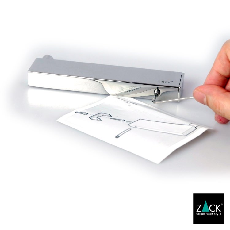 ZACK 40032 LINEA ドイツZACK社製モダンデザインのスペアトイレットペーパーホルダー 予備ロール 壁付けタイプ DIY MP [在庫有り]