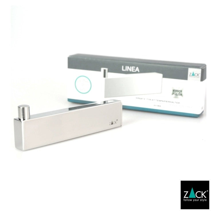 ZACK 40032 LINEA ドイツZACK社製モダンデザインのスペアトイレットペーパーホルダー 予備ロール 壁付けタイプ DIY MP [在庫有り]