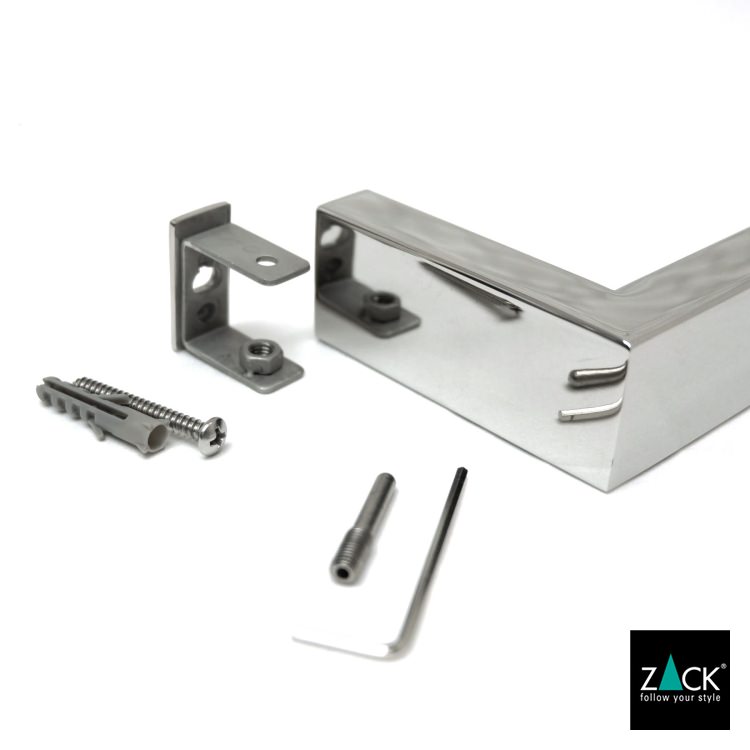 ZACK 40033 LINEA ドイツZACK社製モダンデザインのタオルレール L46.5cm 壁付けタイプ DIY MP [在庫有り]H1