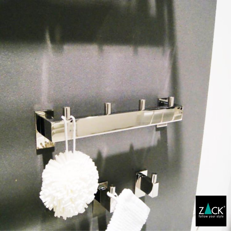 ZACK 40035 LINEA ドイツZACK社製モダンデザインのタオルフックレール26.5cm 壁付けタイプ DIY MP [在庫有り]H1