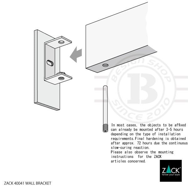 ZACK 40041 LINEA LINEA接着用ブラケット [パーツ] MP [在庫有り]