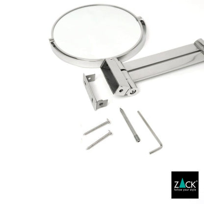 ZACK 40045 LINEA ドイツZACK社製モダンデザインのメイクアップミラー(両面鏡) 壁付けタイプ DIY MP [在庫有り]