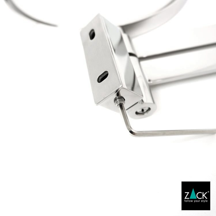 ZACK 40045 LINEA ドイツZACK社製モダンデザインのメイクアップミラー(両面鏡) 壁付けタイプ DIY MP [在庫有り]