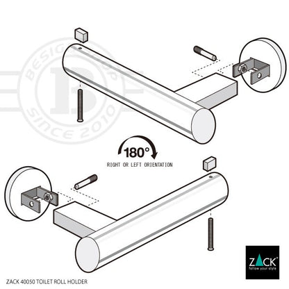 ZACK 40050 SCALA ドイツZACK社製モダンデザインのトイレットペーパーホルダー 壁付けタイプ DIY MP [在庫有り]