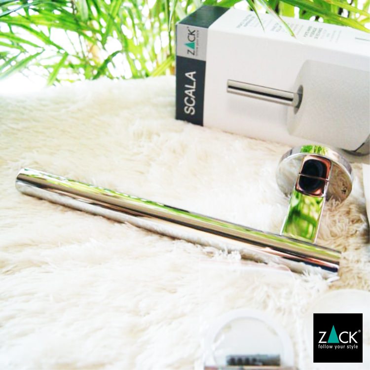 ZACK 40053 SCALA ドイツZACK社製モダンデザインのスペアトイレットペーパーホルダー 予備ロール 壁付けタイプ DIY MP [お取寄せ]