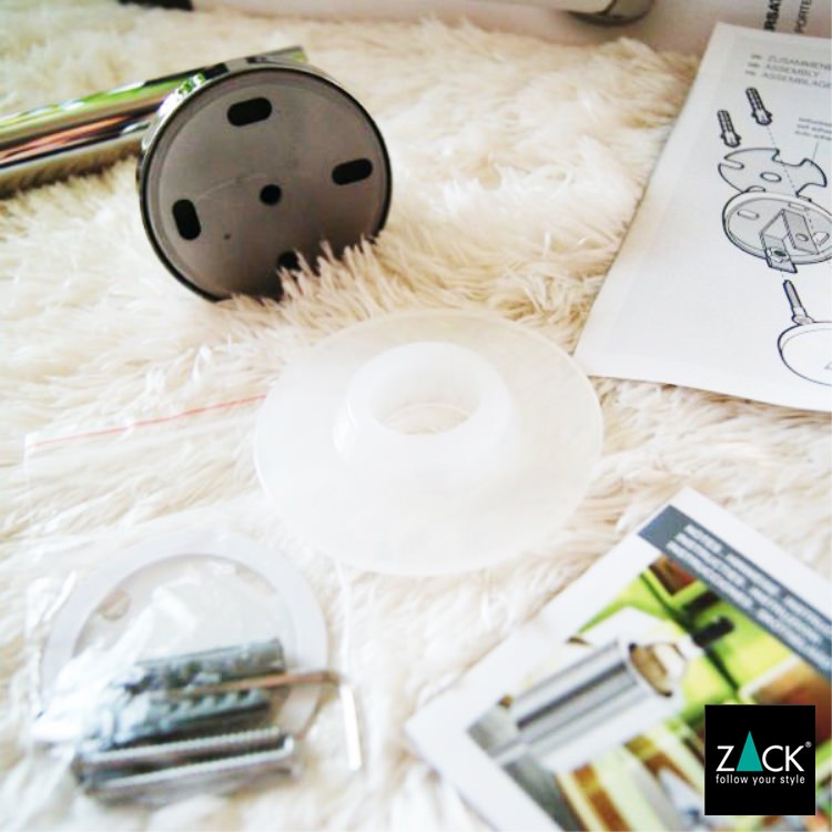 ZACK 40053 SCALA ドイツZACK社製モダンデザインのスペアトイレットペーパーホルダー 予備ロール 壁付けタイプ DIY MP [お取寄せ]