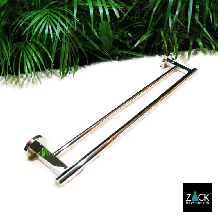 ZACK 40059 SCALA ドイツZACK社製モダンデザインのダブルタオルレール66cm 壁付けタイプ DIY MP [在庫有り] H1