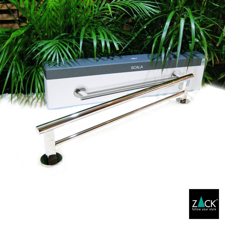 ZACK 40059 SCALA ドイツZACK社製モダンデザインのダブルタオルレール66cm 壁付けタイプ DIY MP [在庫有り] H1