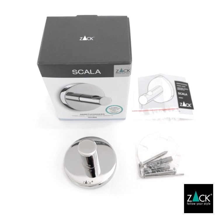 ZACK 40062 SCALA ドイツZACK社製モダンデザインのタオルフック 壁付けタイプ DIY MP [在庫有り]