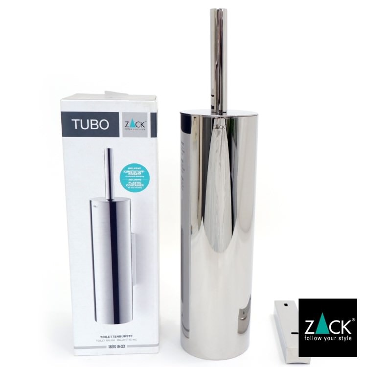 ZACK 40068 TUBO ドイツZACK社製モダンデザインのトイレブラシセット 壁付けタイプ DIY MP [在庫有り]
