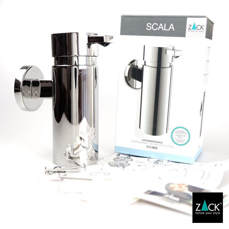 ZACK 40080 SCALA ドイツZACK社製モダンデザインのリキッドディスペンサー 壁付けタイプ DIY MP [お取寄せ]