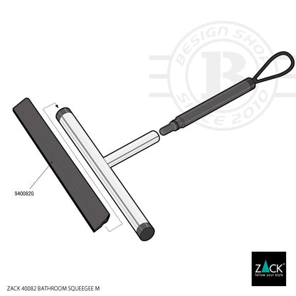 ZACK 40082 JAZ ドイツZACK社製モダンデザインのバスルームスクイージーS MP [在庫有り]