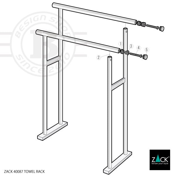ZACK 40087 SCALA ドイツZACK社製モダンデザインのタオルラック MP [お取寄せ]