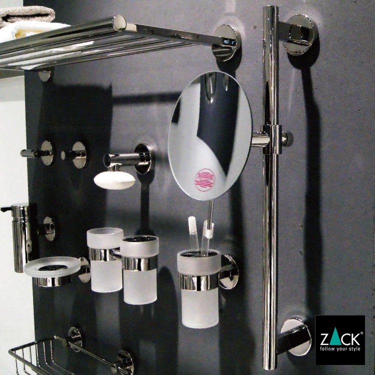 ZACK 40095 SCALA ドイツZACK社製モダンデザインのメイクアップミラー(X5倍) 壁付けタイプ DIY MP [在庫有り]H1