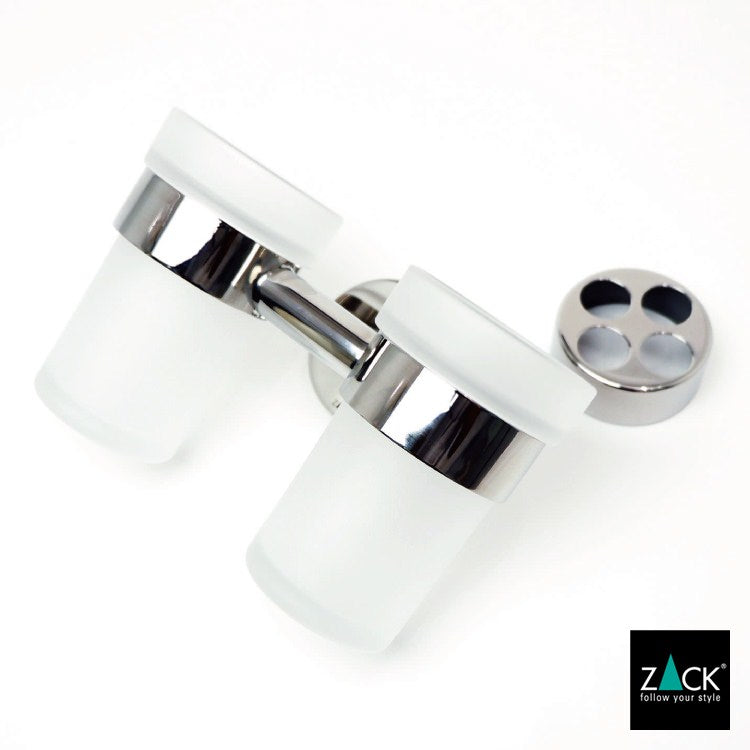 ZACK 40099 SCALA ドイツZACK社製モダンデザインのタンブラーと歯ブラシホルダーのセット 壁付けタイプ DIY MP [在庫有り] H2-8