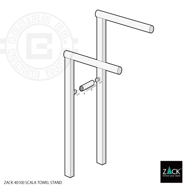 ZACK 40100 SCALA ドイツZACK社製モダンデザインのタオルスタンド MP [在庫有り]