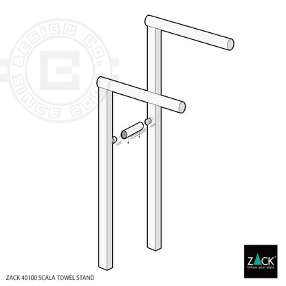 ZACK 40100 SCALA ドイツZACK社製モダンデザインのタオルスタンド MP [在庫有り]